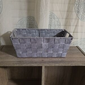 Gray Woven Storage Basket
